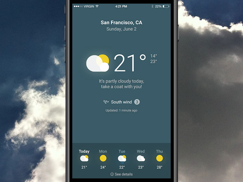 Daily UI #029 - WEATHER APP